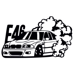 Sticker Auto BMW E46 fum 