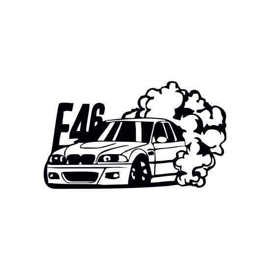 Sticker Auto BMW E46 fum