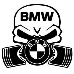 Sticker Auto BMW skull craniu masca