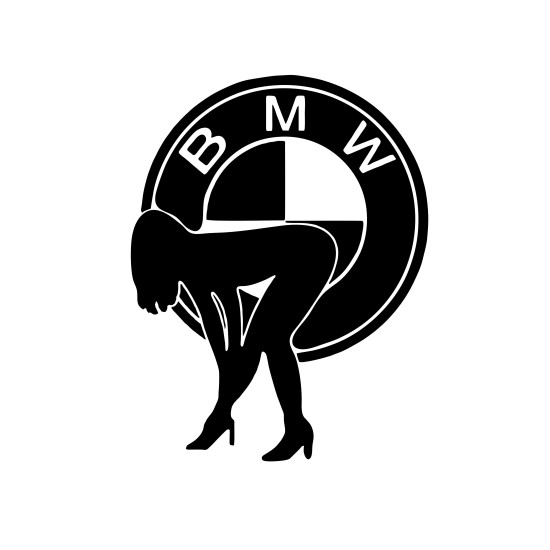 Sticker Auto BMW girl 2