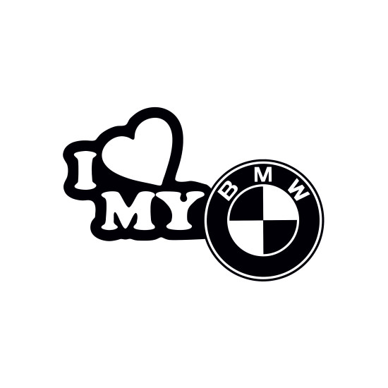 Sticker Auto BMW i love
