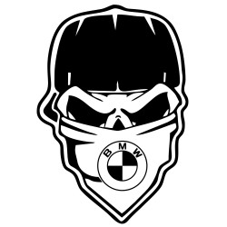 Sticker Auto BMW Skull gangster