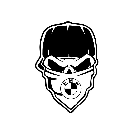 Sticker Auto BMW Skull gangster