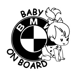 Sticker Auto BMW baby on board 