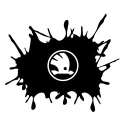 Sticker Auto Skoda splash