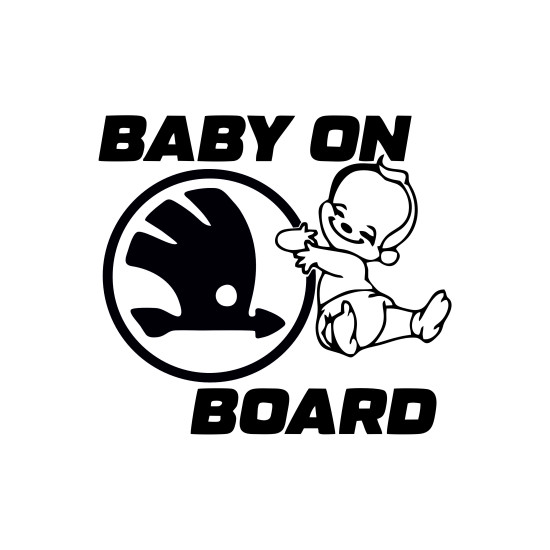 Sticker Auto Skoda baby on board