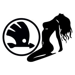 Sticker Auto Skoda girl 1