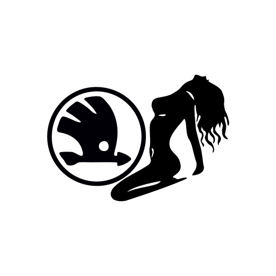Sticker Auto Skoda girl 1
