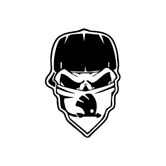 Sticker Auto Skoda Skull gangster sport 1