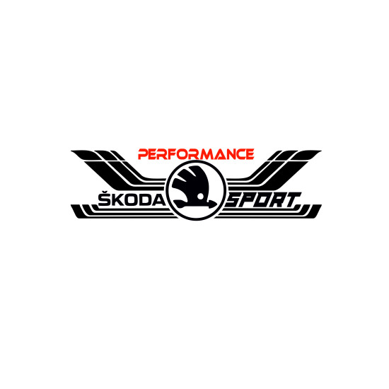 Sticker Auto Skoda performance sport
