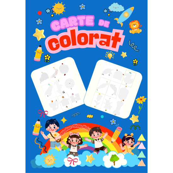 Carte de colorat – Labirinturi Distractive – Format A4, STK-S, Spiralata