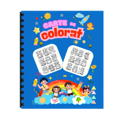 Carte de colorat – Dragoni Veseli – Format A4, STK-S, Spiralata 43 Pag.