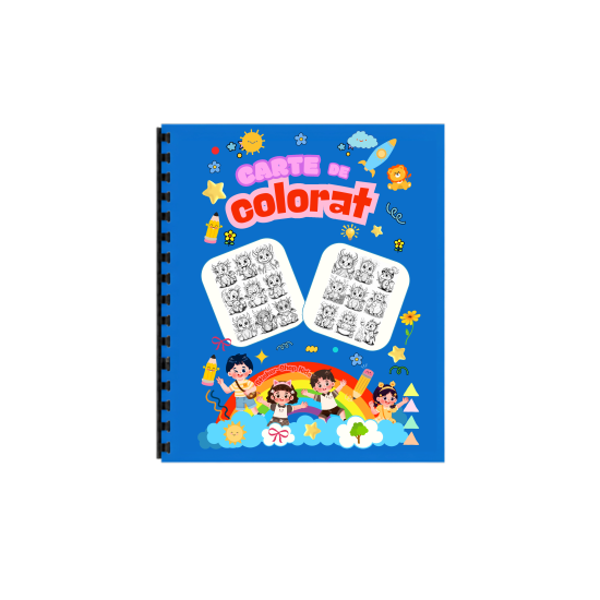 Carte de colorat – Dragoni Veseli – Format A4, STK-S, Spiralata