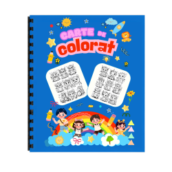 Carte de colorat – Dragoni Veseli – Format A4, STK-S, Spiralata 43 Pag.
