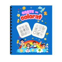 Carte de colorat – Flori si Gradini – Format A4, STK-S, Spiralata 43 Pag.