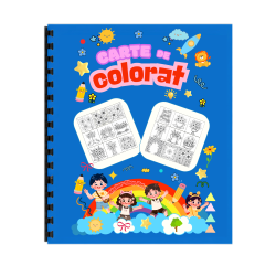 Carte de colorat – Flori si Gradini – Format A4, STK-S, Spiralata 43 Pag.