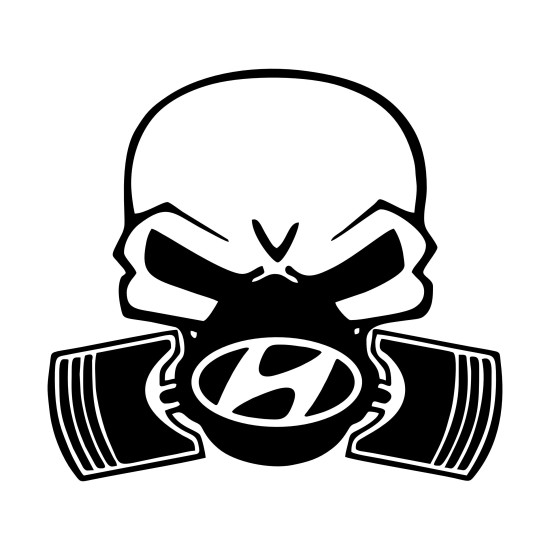 Sticker Auto Hyundai skull craniu masca