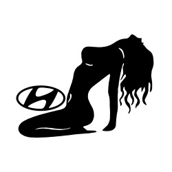Sticker Auto Hyundai girl