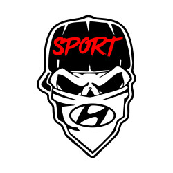 Sticker Auto Hyundai Skull gangster sport