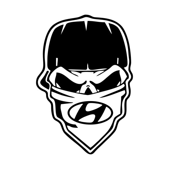 Sticker Auto Hyundai Skull gangster