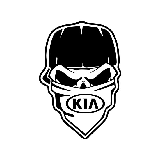 Sticker Auto Kia Skull gangster 1