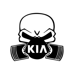 Sticker Auto Kia skull craniu masca