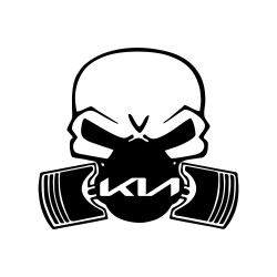 Sticker Auto Kia new skull craniu masca