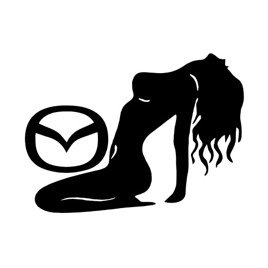 Sticker Auto Mazda girl