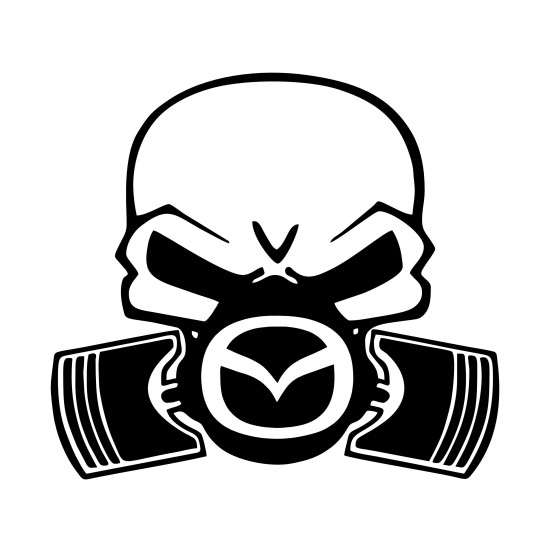 Sticker Auto Mazda skull craniu masca