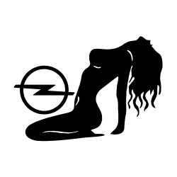 Sticker Auto Opel girl 