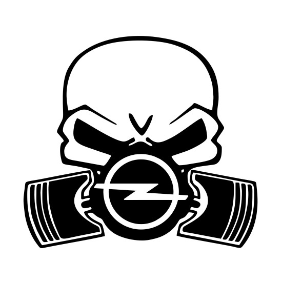 Sticker Auto Opel skull craniu masca