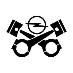 Sticker Auto Opel piston