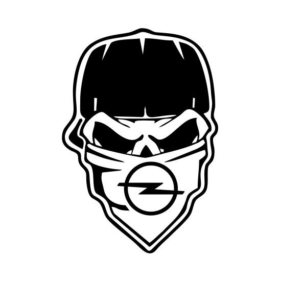 Sticker Auto Opel Skull gangster