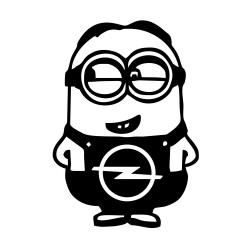 Sticker Auto Opel minion