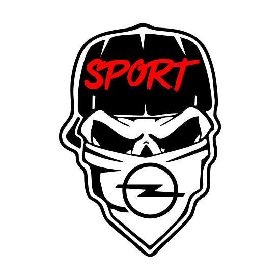 Sticker Auto Opel Skull gangster sport