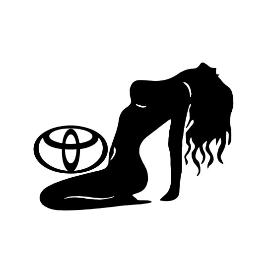 Sticker Auto Toyota girl