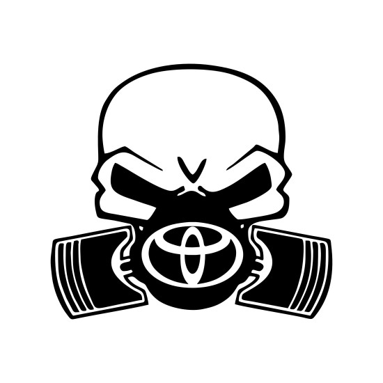 Sticker Auto Toyota skull craniu masca