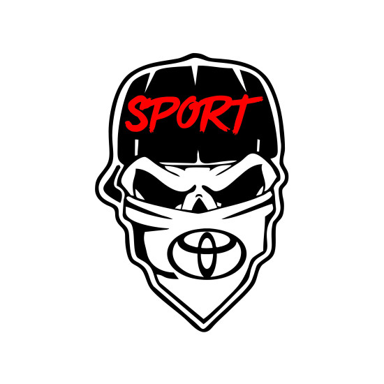 Sticker Auto Toyota Skull gangster sport