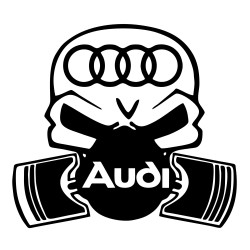 Sticker Auto AUDI skull craniu masca