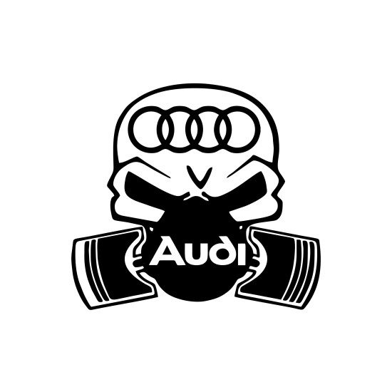 Sticker Auto AUDI skull craniu masca