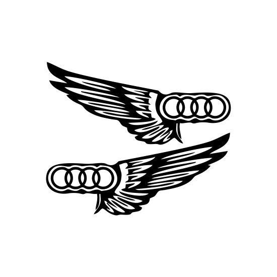 Set Sticker Auto AUDI aripi