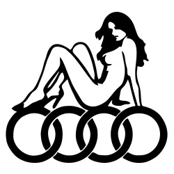Sticker Auto AUDI girl