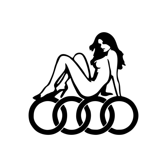 Sticker Auto AUDI girl