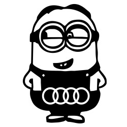 Sticker Auto AUDI minion