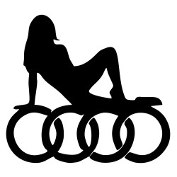 Sticker Auto AUDI girl 1