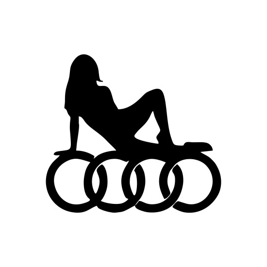 Sticker Auto AUDI girl 1