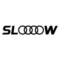 Sticker Auto AUDI slow 