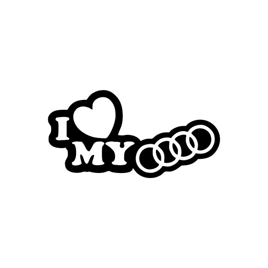 Sticker Auto i love my AUDI