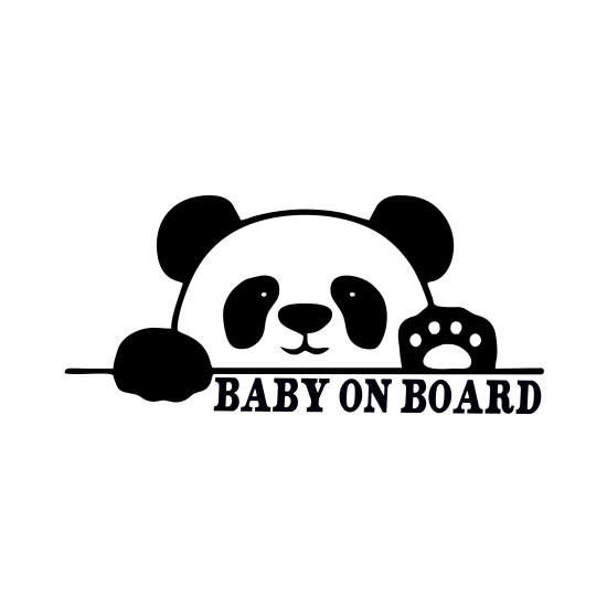 Sticker Auto baby on board panda