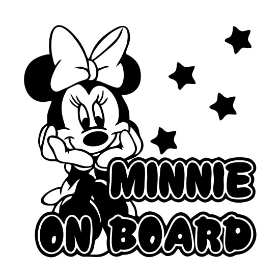 Sticker Auto baby on board Minnie Mouse